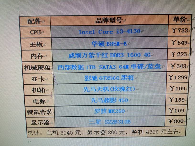 电脑主机配置参数详解